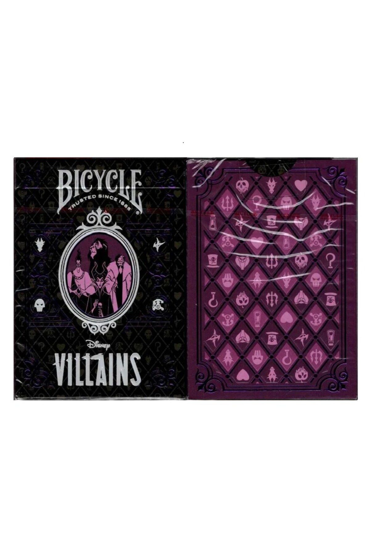 OyuncaklarÜlkesi Bicycle Disney Villains (Purple) Oyun Kağıdı iskambil Kartları