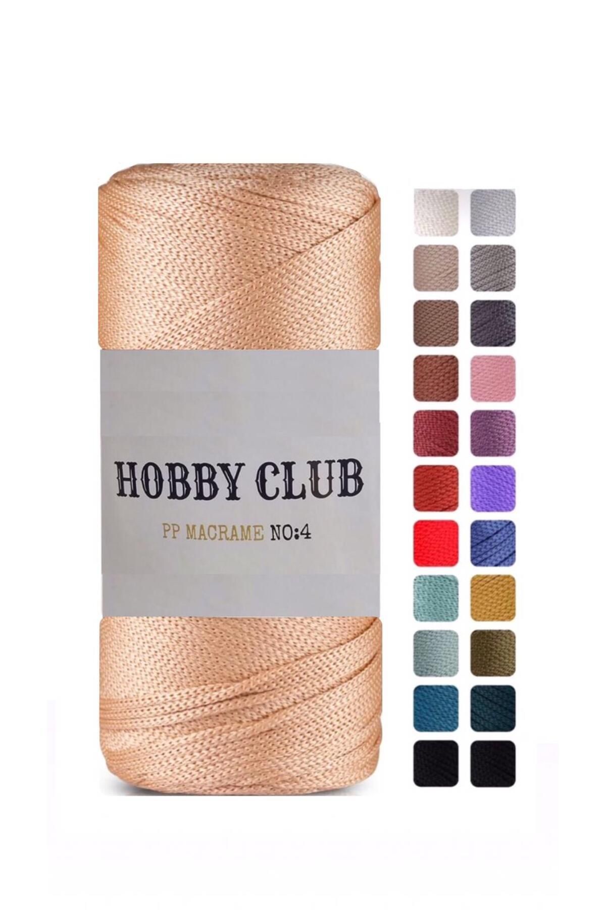 hobby club 5 Adet Premium 200 gr Polyester Makrome Ipi Ten 2 Mm - 230 M Supla Ip Ve Çanta Ipliği