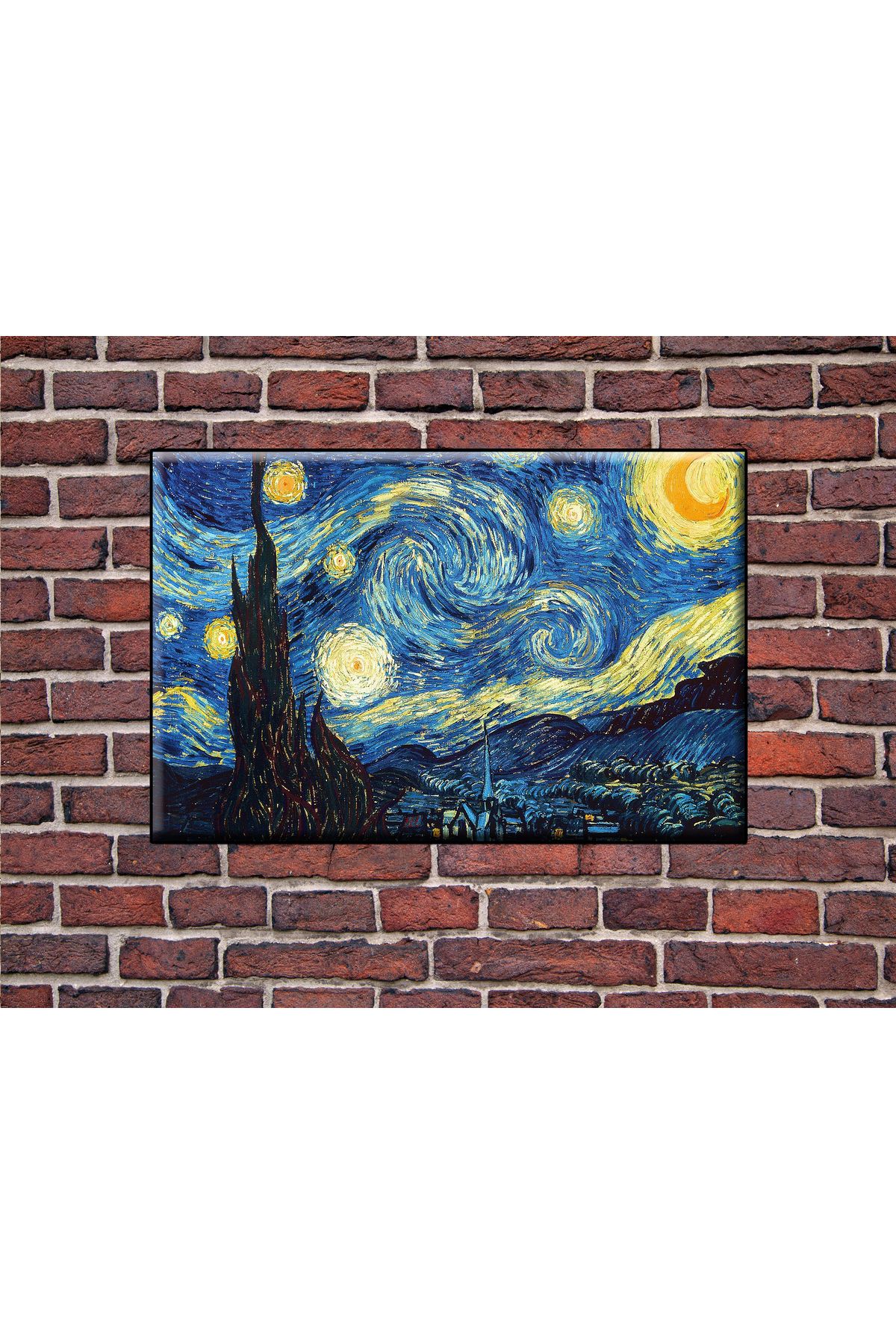 Genel Markalar Tuval üzerine Yıldızlı Gece Vincent van Gogh Kanvas Tablo Baskı, Büyük