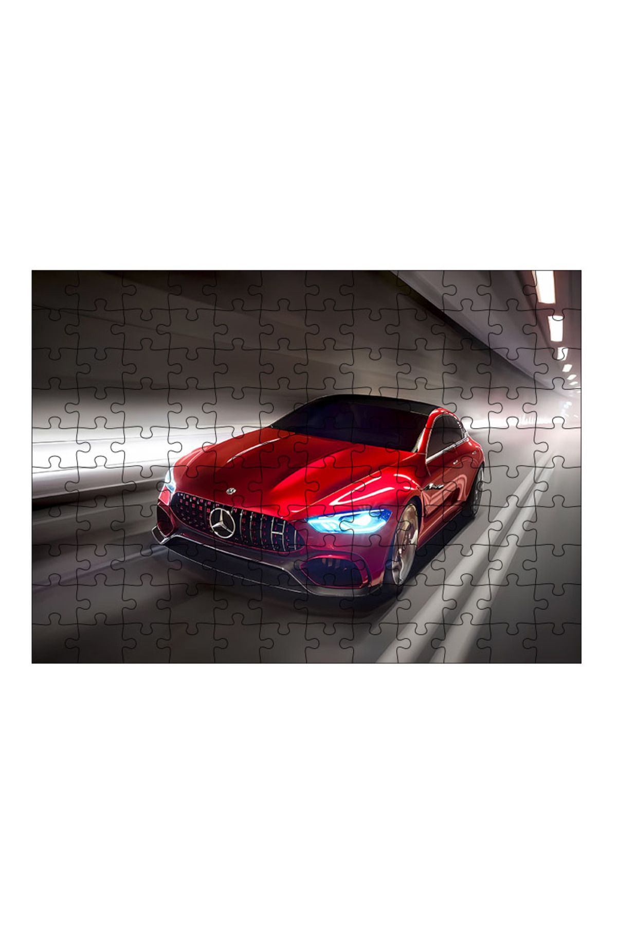 Tablomega Ahşap Mdf Puzzle Yapboz Mercedes-Amg Gt Araba 120 Parça 25*35 cm