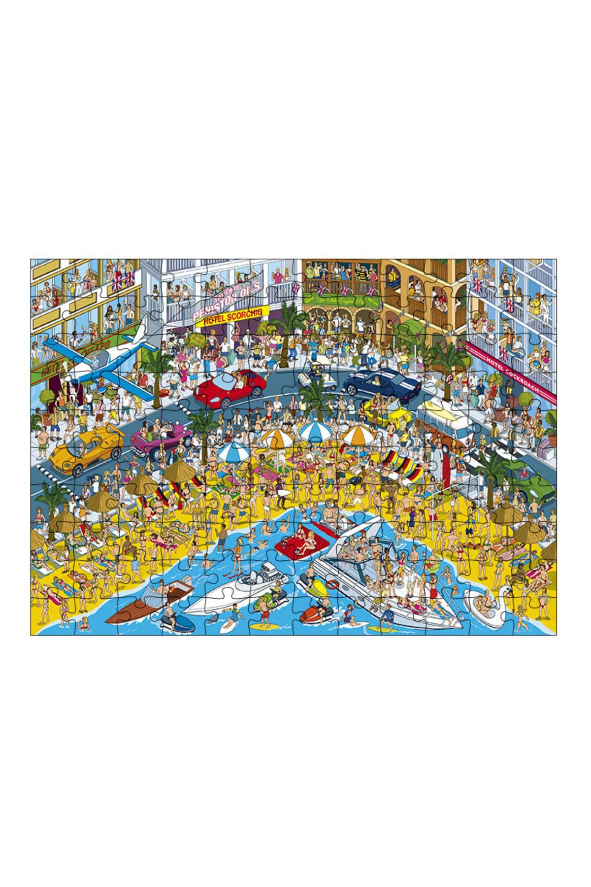 Tablomega Ahşap Mdf Puzzle Yapboz Plajdaki İnsanlar 120 Parça 25*35 cm