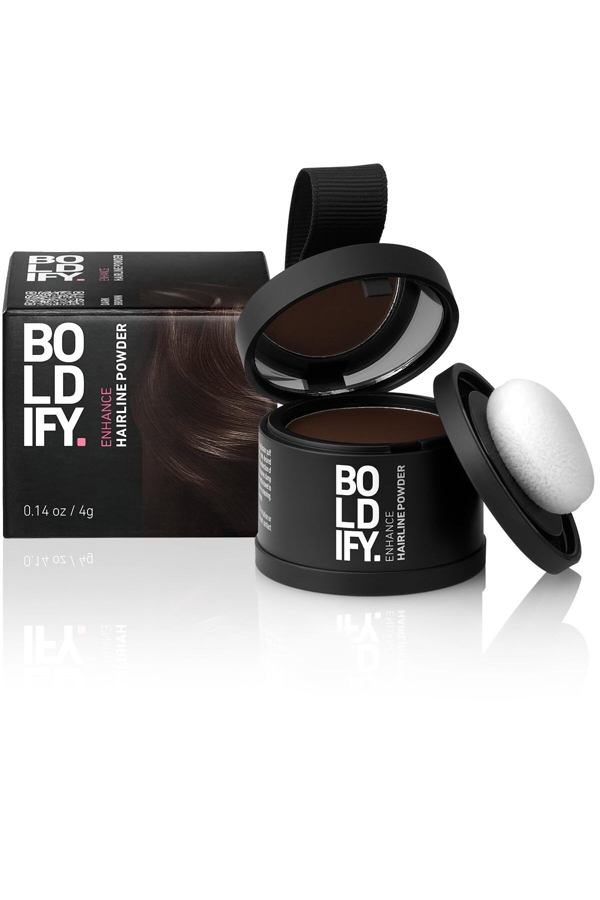 Boldify Saç Tozu Koyu Kahve, Dolgunlaştırıcı Topik Tozu, Saç Dökülmesini Gizler & 48 saat etkili
