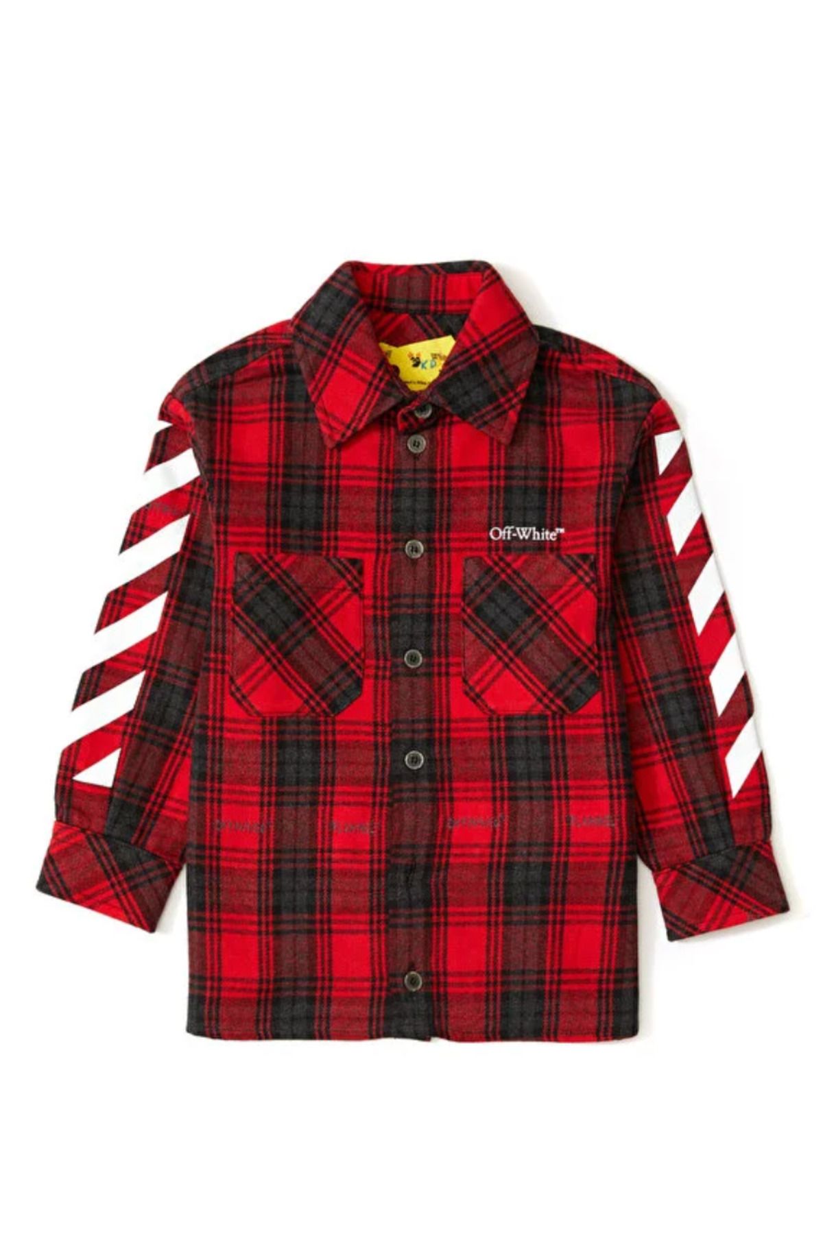 OFF WHITE Bookish Diag Flannel Shirt