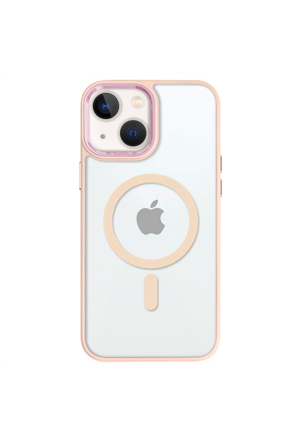 Casen iPhone 14 Plus Lüks Magsafe Kablosuz Şarj Mıknatıslı Pembe Renkli Kılıf