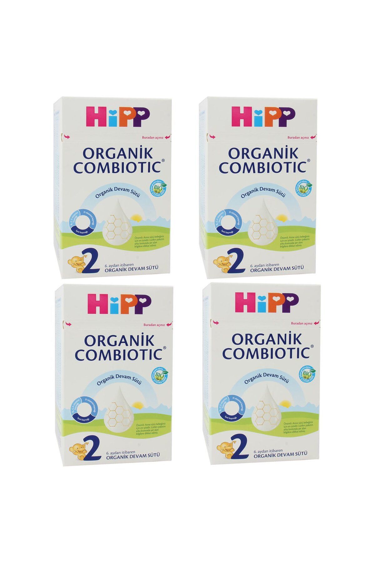 Hipp Organik Combiotic 2 Numara 800 GR 6-12 Ay 4`lü Avantaj Paketi (3200GR)