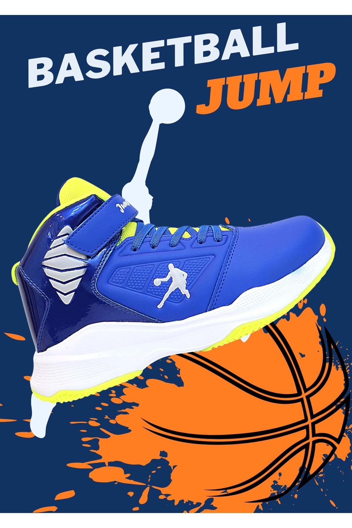 Jump Kidessa 1755-29196 Ultra Hafif Anatomik Tabanlı Unisex Çocuk Basketbol Ayakkabısı sax mavi