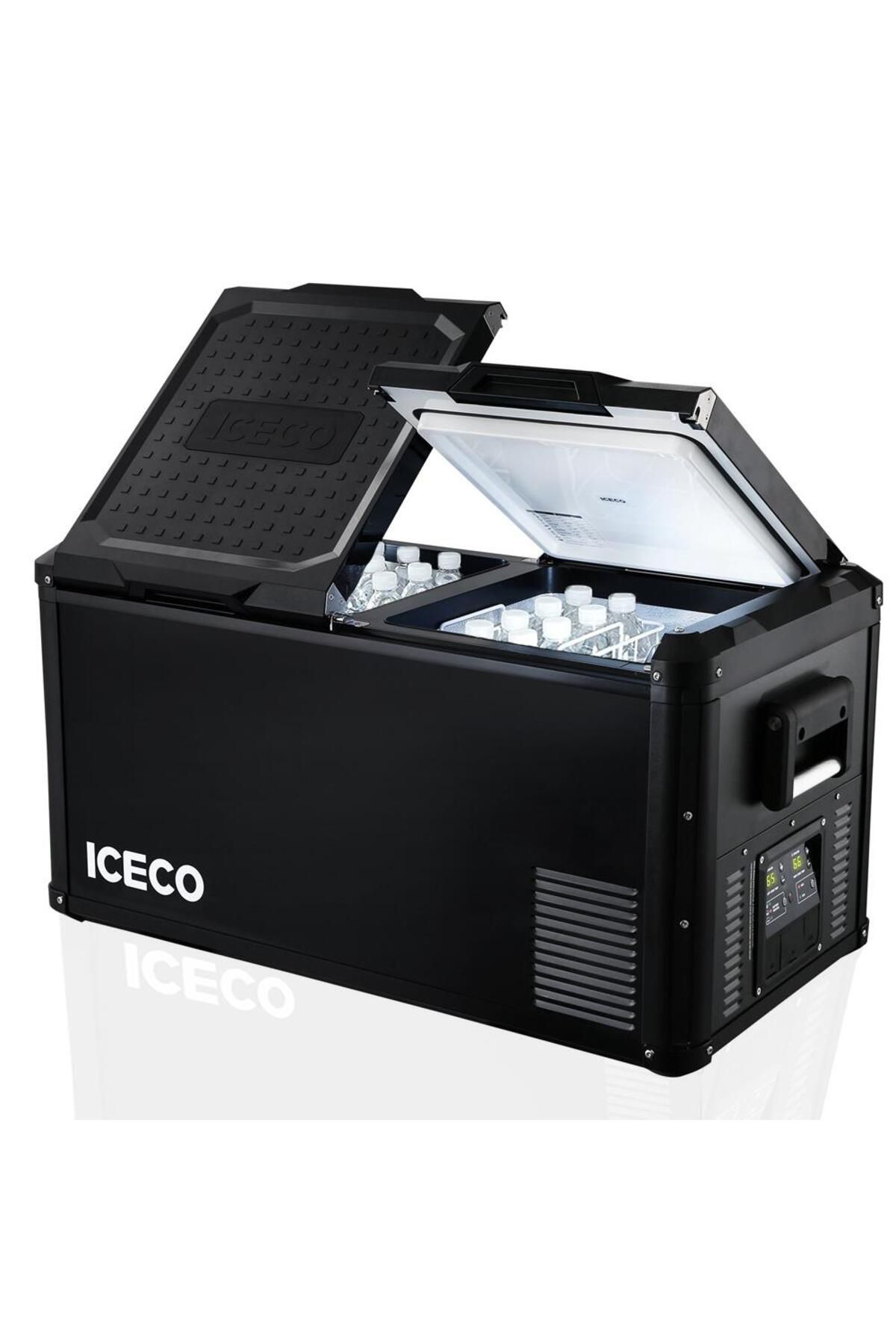 ICECO Vl90Prod 12/24Volt 220Volt 90 Litre Çift Bölmeli Outdoor Kompresörlü Oto Buzdolabı/Dondurucu