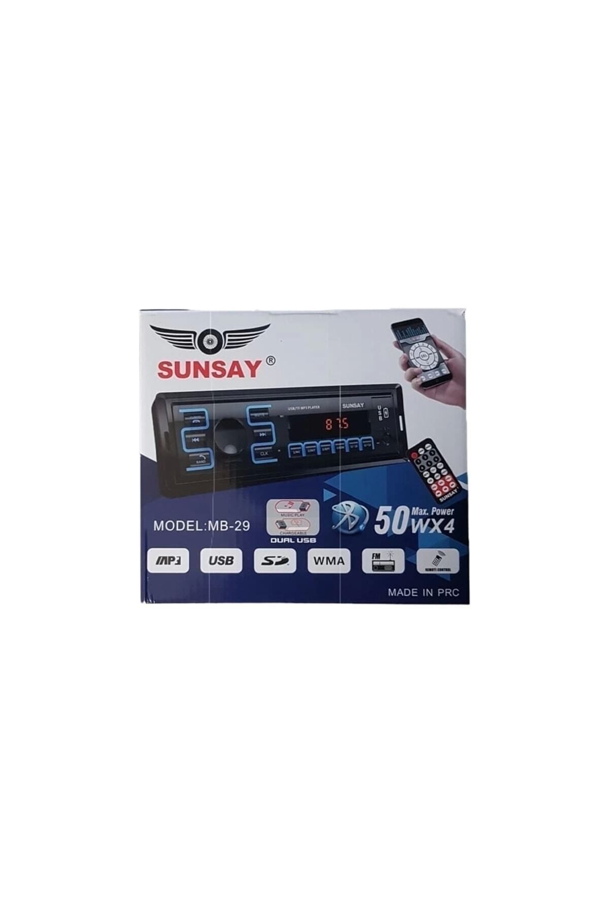 Audiomax Sunsay Mb-28 Ve 29telefon Şarj Edebilme Bluetooth Lu Oto Teyp Çift Usb Aux Sd