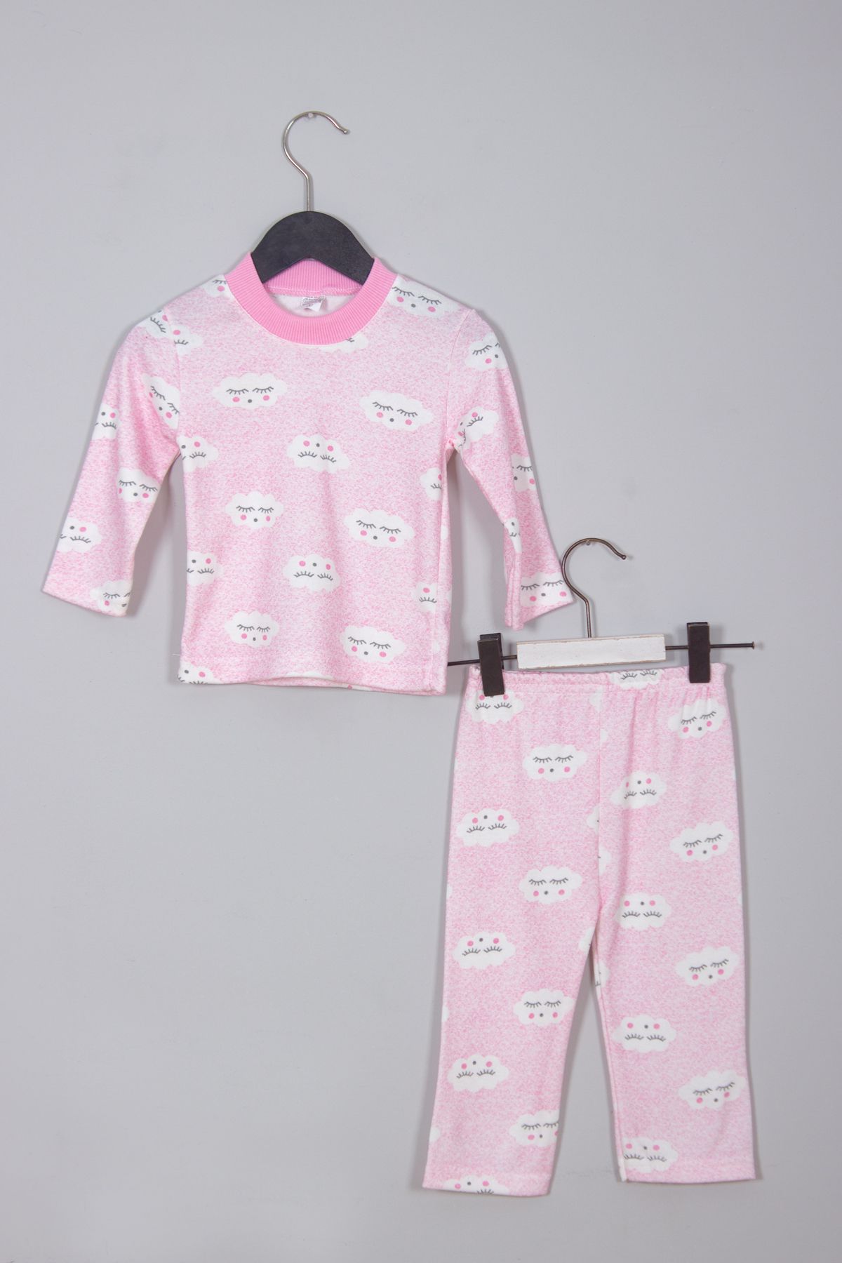 ADABEBEK Bulut Desenli Pamuklu Pijama Takımı