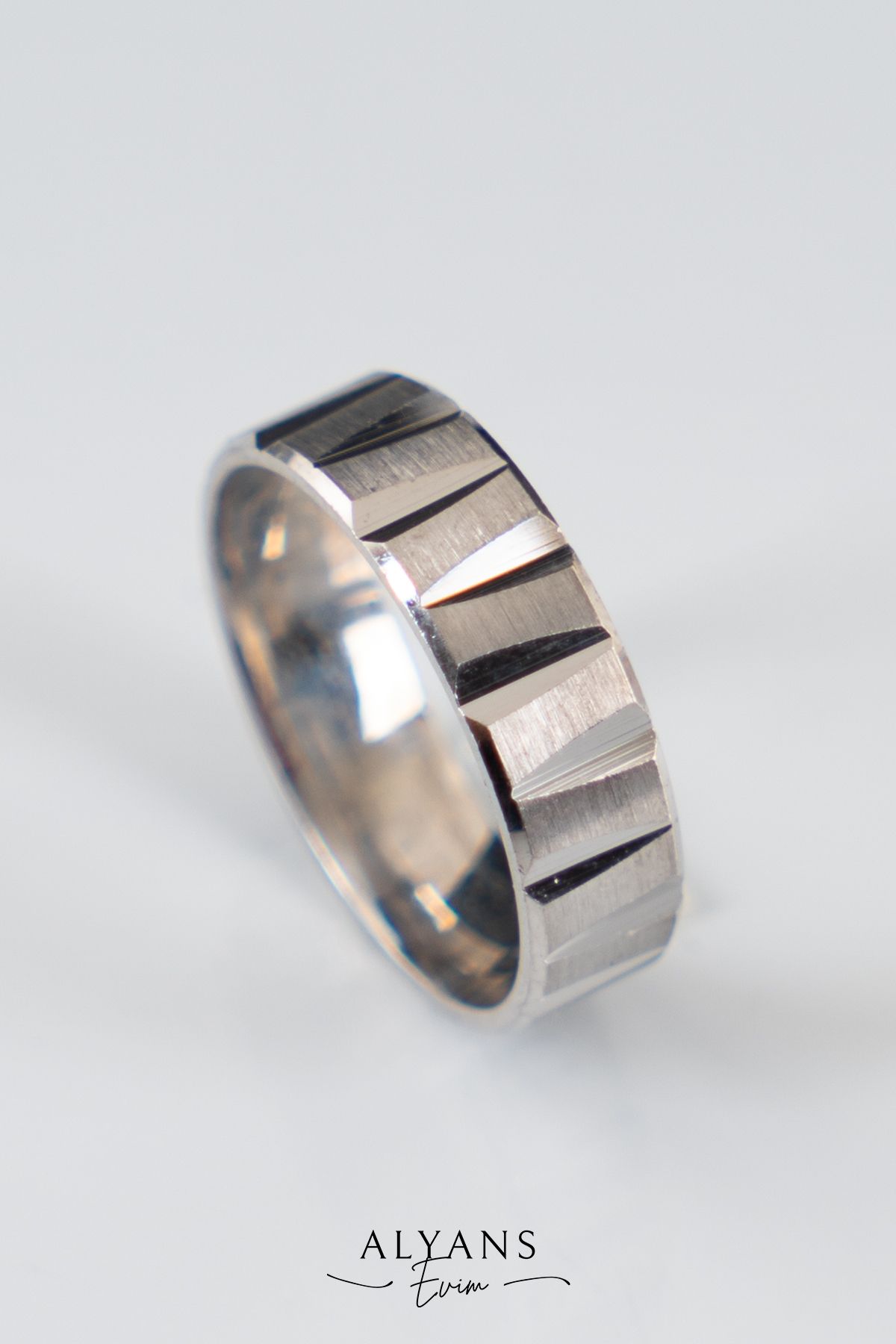 Bora Değerli Madenler 6mm Çivi Model Gümüş Alyans , Nişan Yüzüğü , Çift Alyans , 925 Ayar Gümüş Alyans