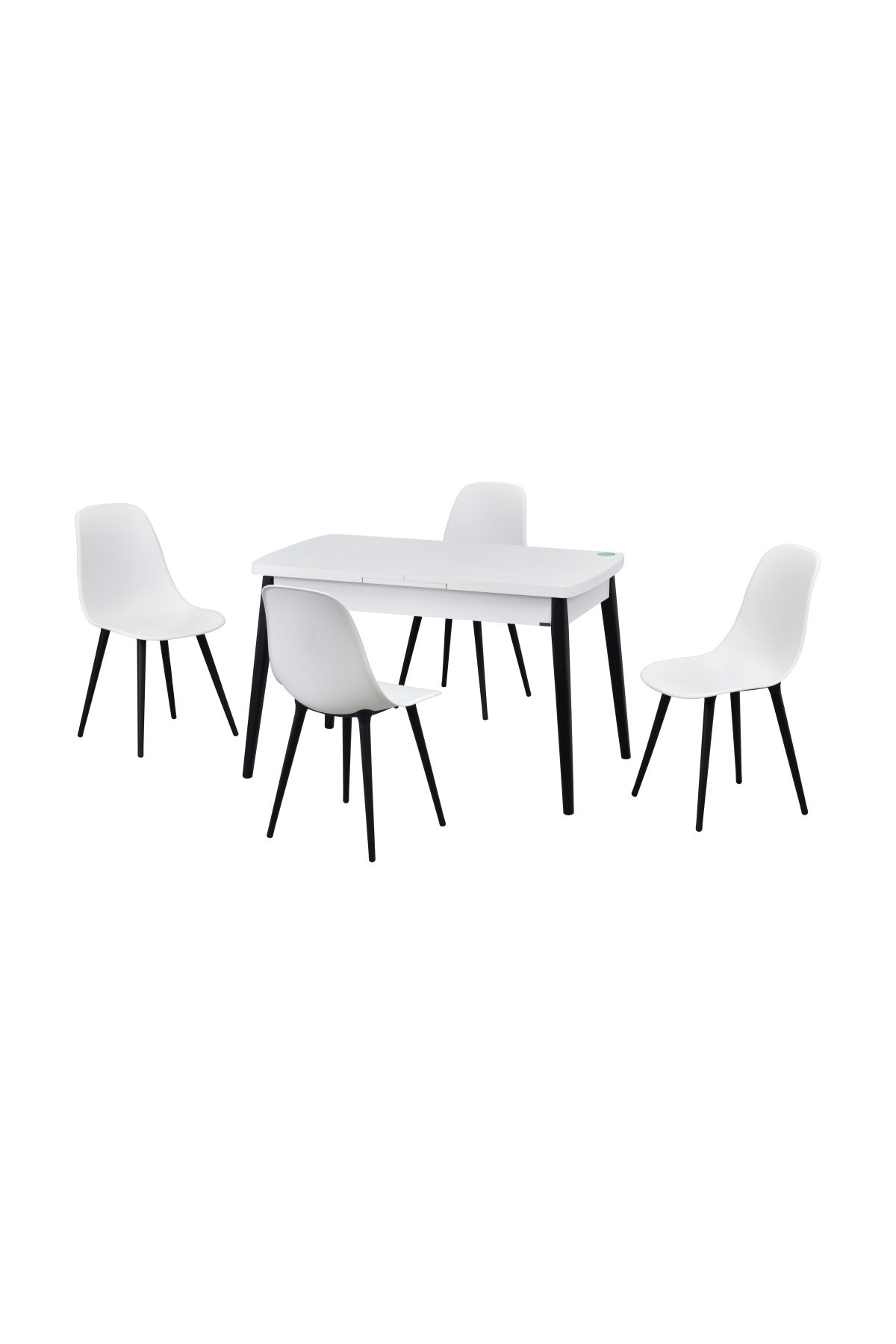 VİLİNZE Vilinze Eames Sandalye Avanos Ahşap MDF Açılır Mutfak Masası Takımı - 70x120+30 cm