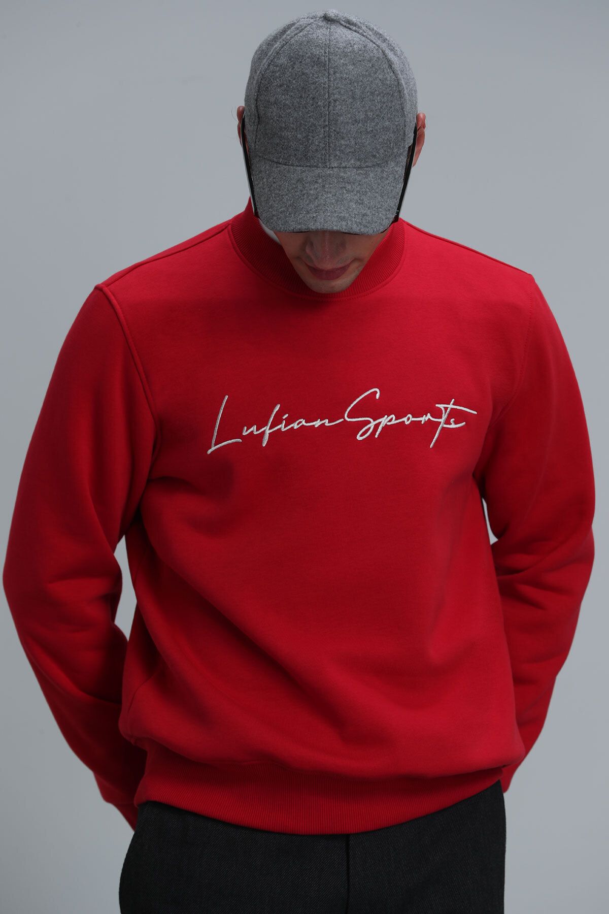Lufian Lowe Erkek Sweatshirt Kırmızı