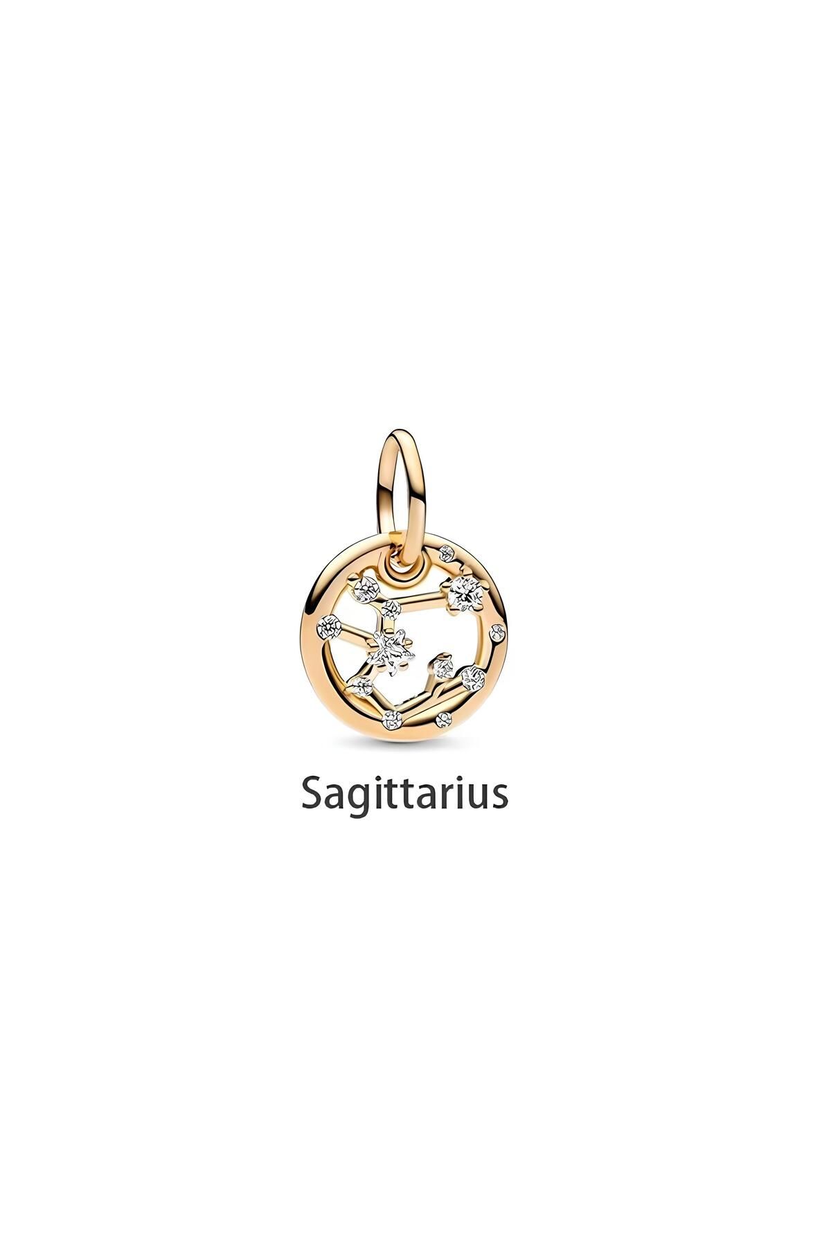 Zarif Design Yay (Sagittarius) Burcu Gold Sallantılı Charm