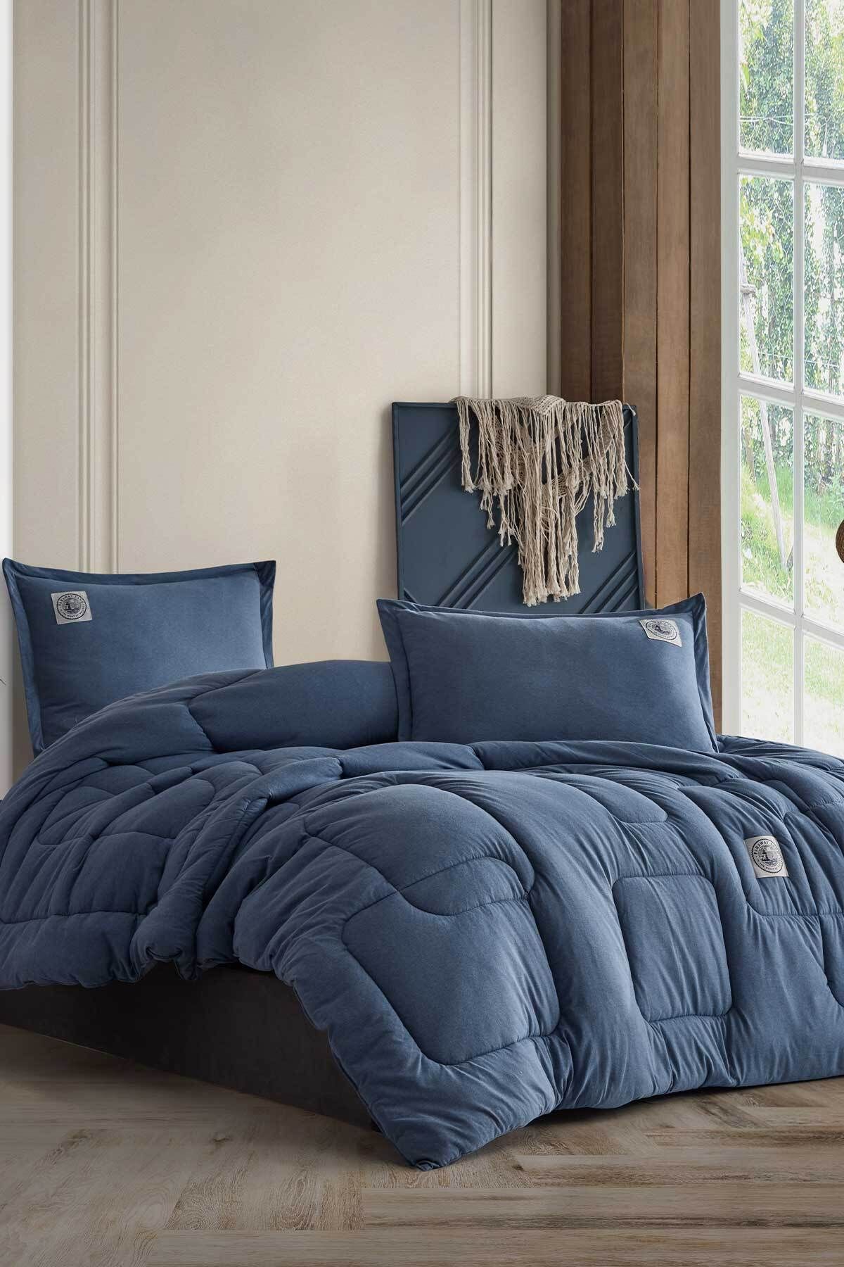 Elart Kapsül Comfort Set Modern Uyku Seti Çift Kişilik Mavi