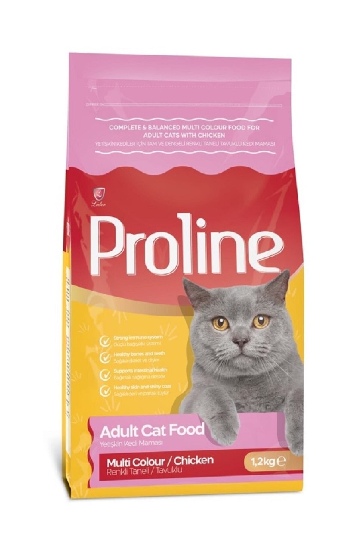 Pro Line Proline Renkli Taneli Tavuklu Yetişkin Kedi Maması 1,2 Kg
