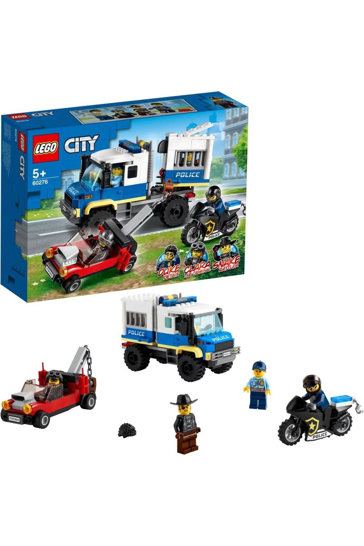 LEGO City Mahkum Nakliye Aracı 60276 Yapım Seti; Çocuklar için Harika bir Polis Oyuncağı (244 Parça)