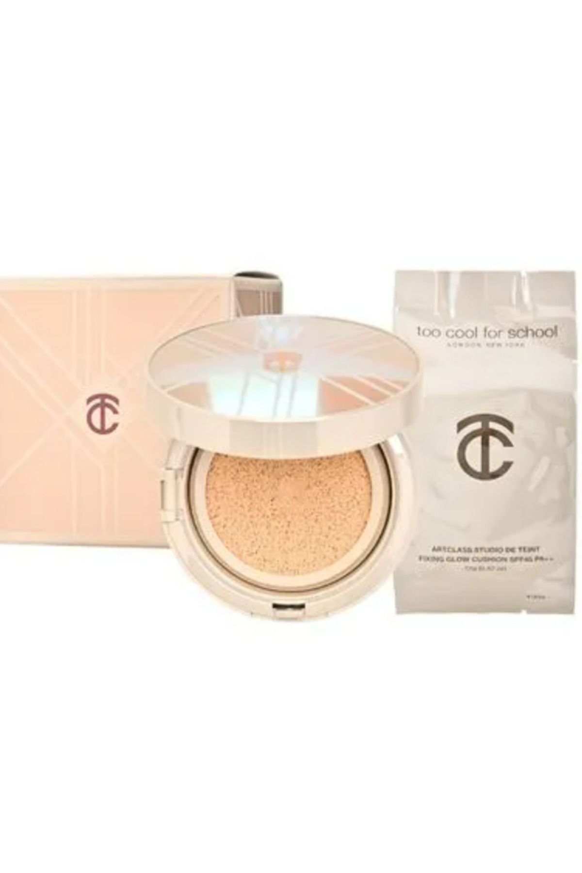 Too Cool For School - Artclass Studio De Teint Fixing Glow Cushion Set SPF45 PA++ #02 Ivory