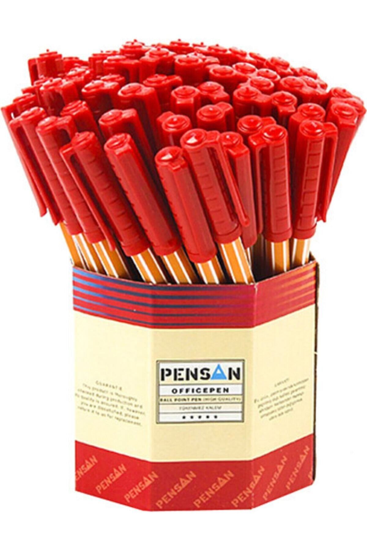Pensan Kırmızı Tükenmez Kalem – 60 Lı Paket