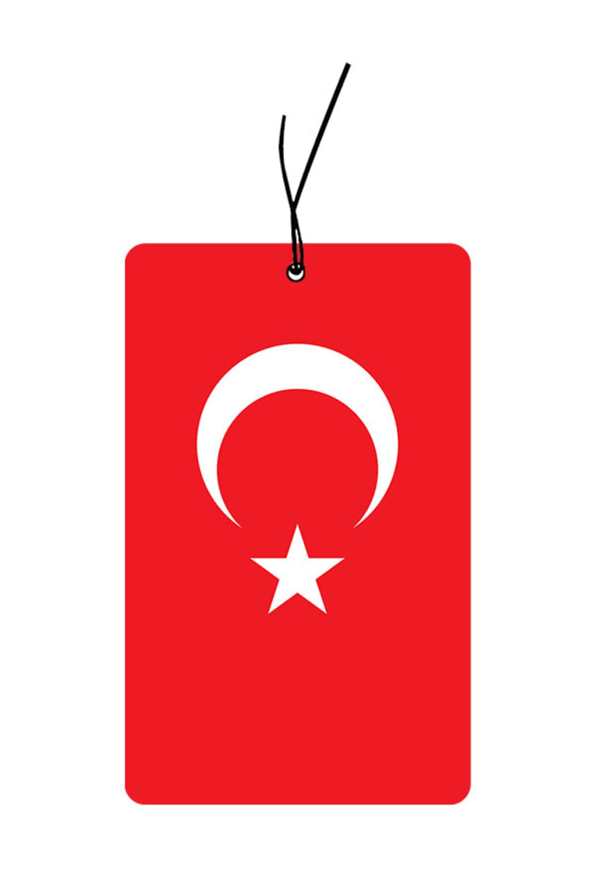 odaburada Türk Bayrağı Tasarımlı Dekoratif Oto Araç Kokusu ve Aksesuarı