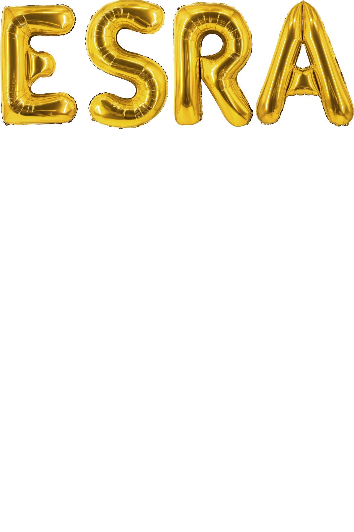 ELGALA Folyo Balon Özel İsim Yazılı Helyum Balon 40 cm Altın Renk