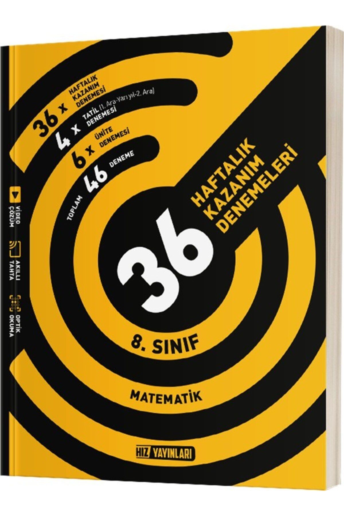 Hız Yayınları 8. Sınıf Matematik 36 Haftalık Kazanım Denemeleri