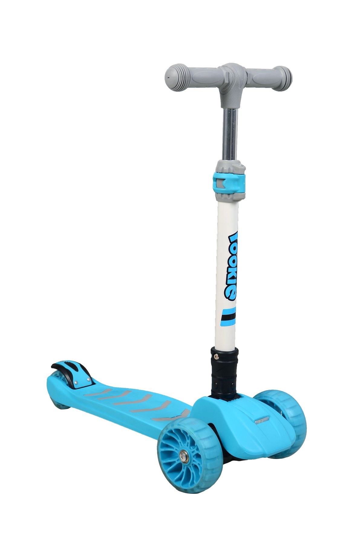 Rookie Mavi Maxi Pro Led Scooter Katlanabilir Led Işıklı 3 Tekerlekli