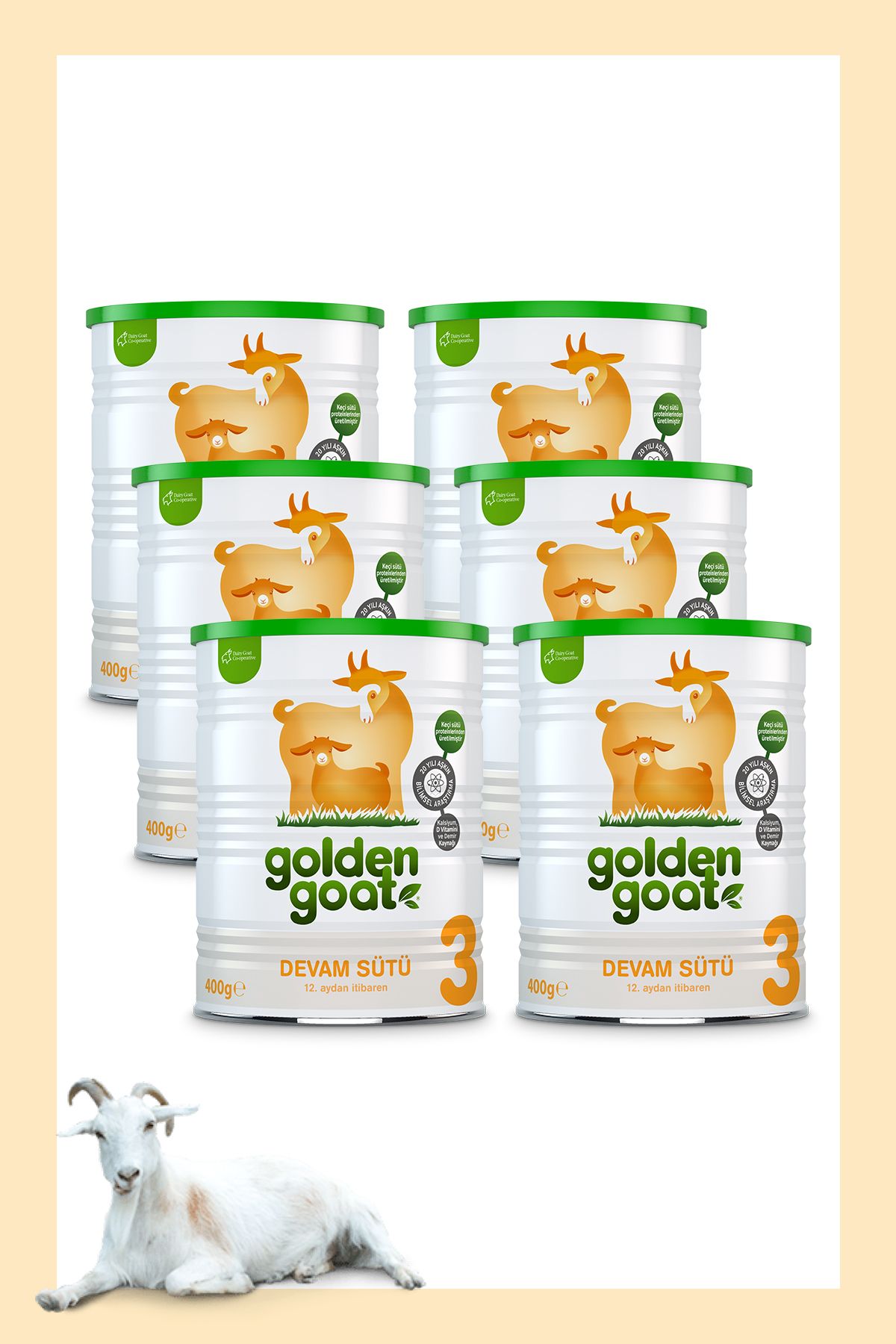 Golden Goat Keçi Devam Sütü 3 Numara 400 Gr 6'lı Paket