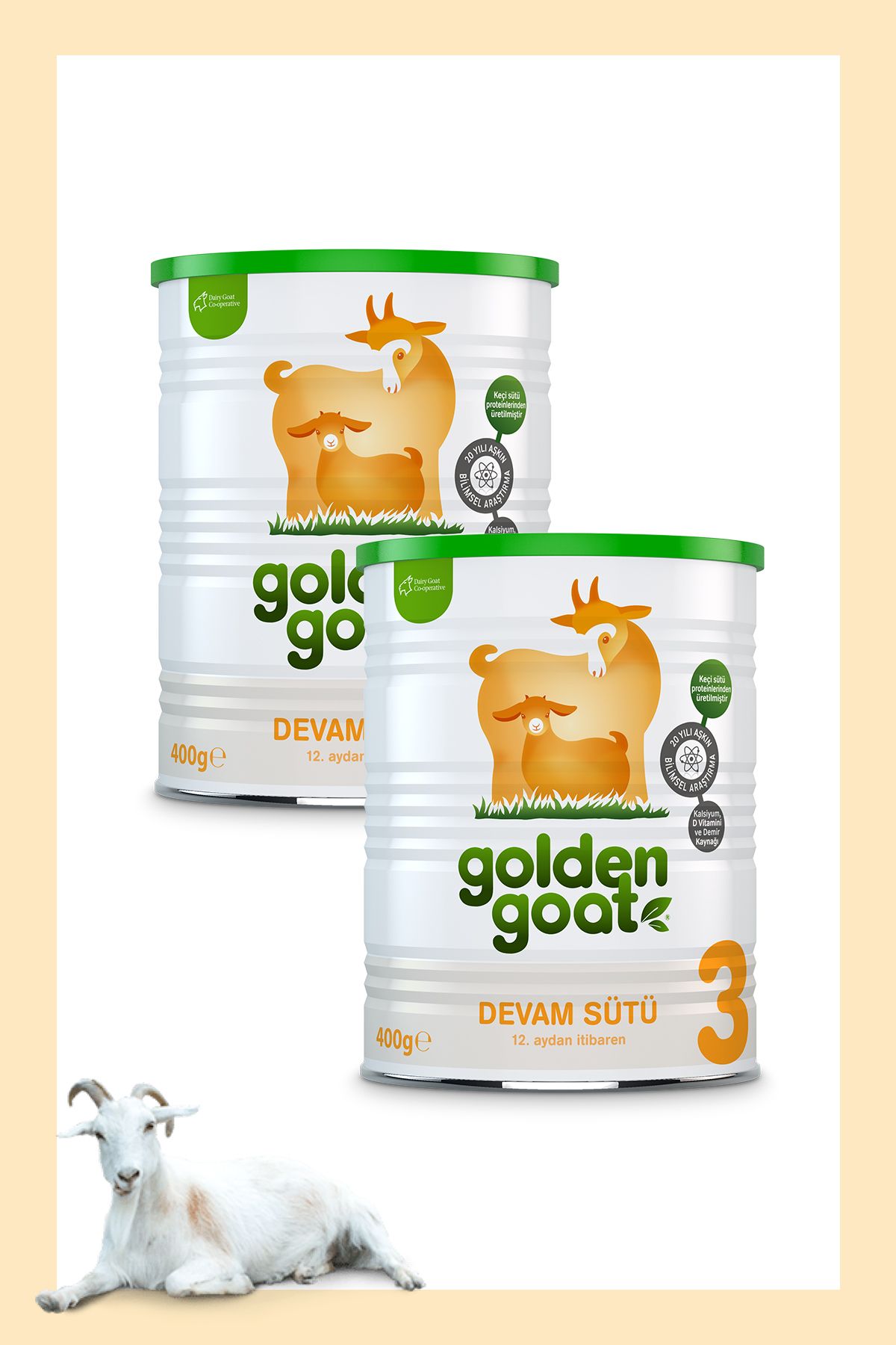 Golden Goat Keçi Devam Sütü 3 Numara 400 Gr 2'li Paket