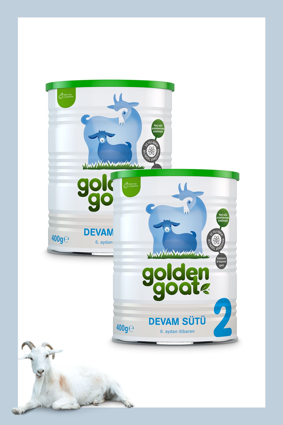 Golden Goat Keçi Devam Sütü 2 Numara 400 Gr 2'li Paket