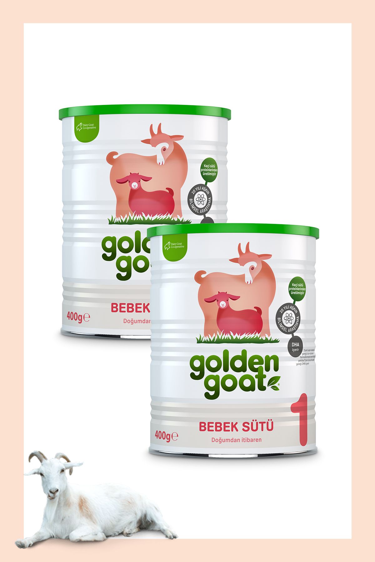 Golden Goat Keçi Bebek Sütü 1 Numara 400 Gr 2'li Paket