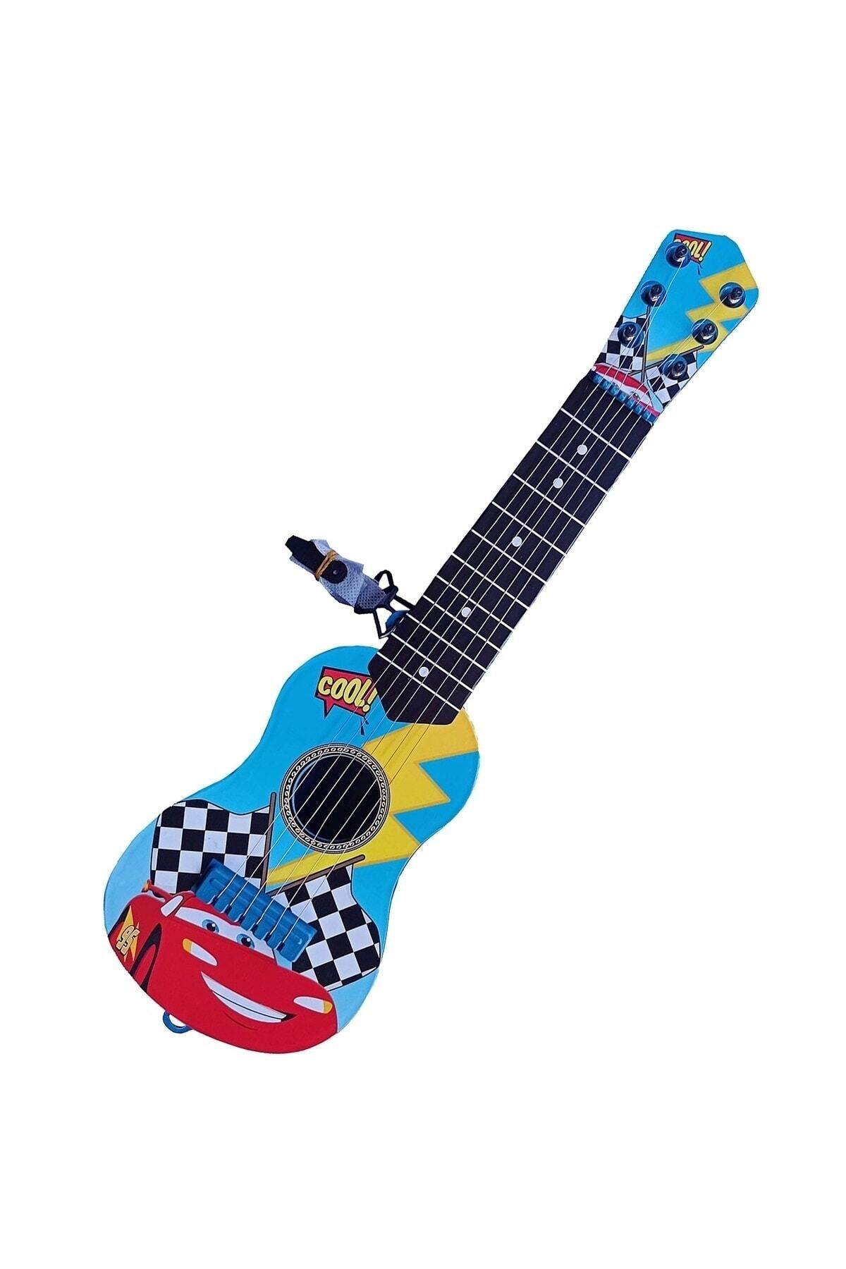 Satış Diyarı Araba 6 Telli Oyuncak Çocuk Gitarı Ispanyol Gitar 15x50 Cm