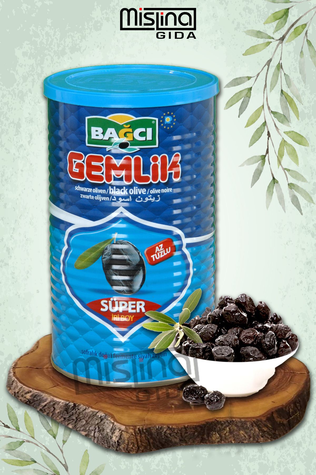 Bağcı Az Tuzlu İri (Doze) Siyah Zeytin 800 gram