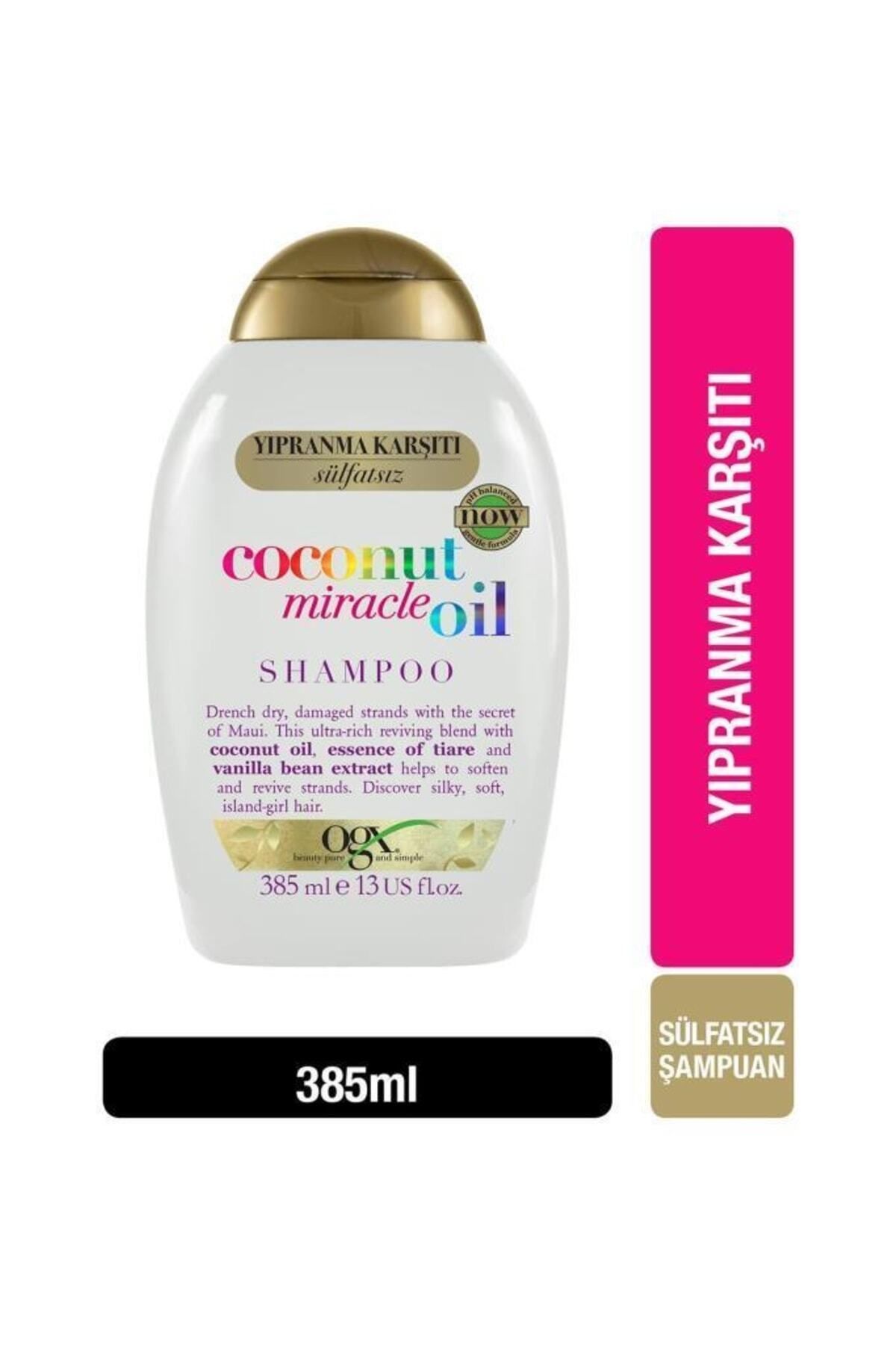 OGX Yıpranma Karşıtı Coconut Miracle Oil Sülfatsız Şampuan 385 ml