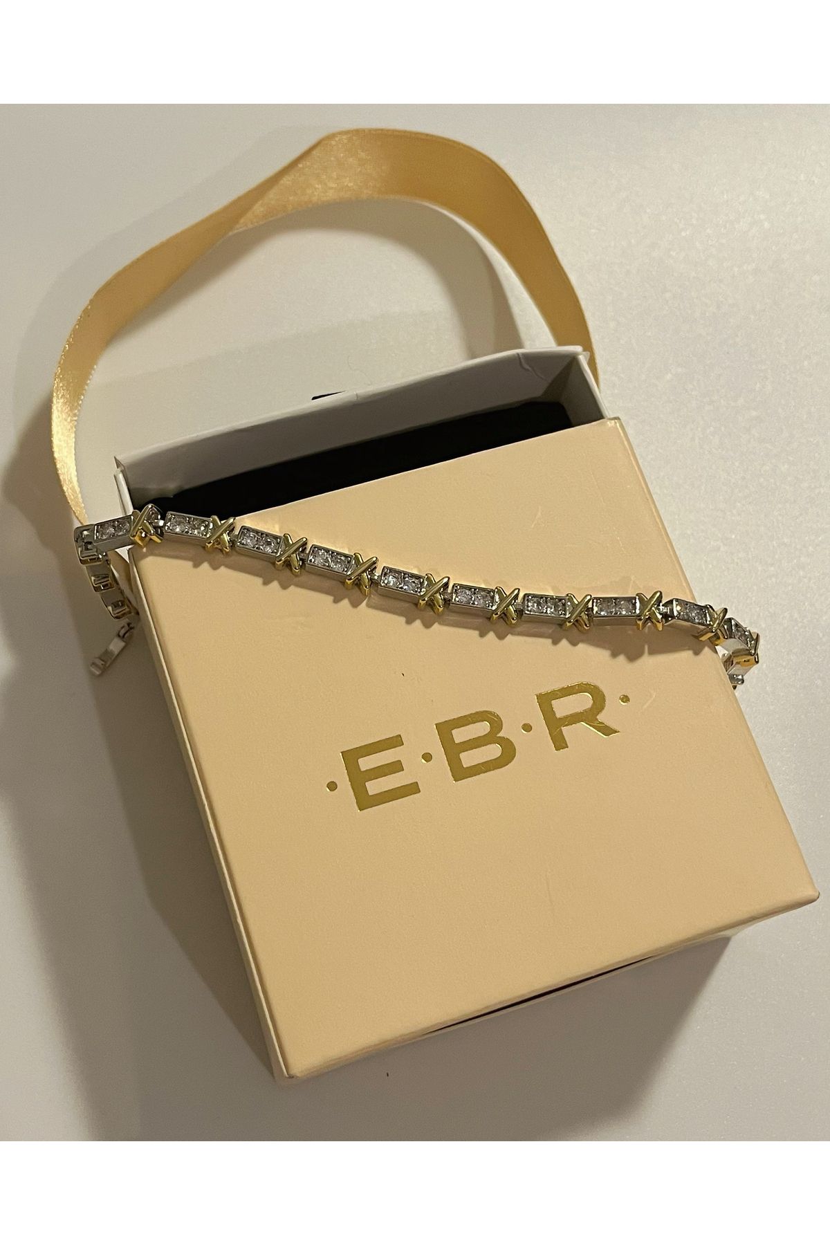 Ebr atelier Tiffany Xoxo Model Çelik Zirkon Taş Bileklik