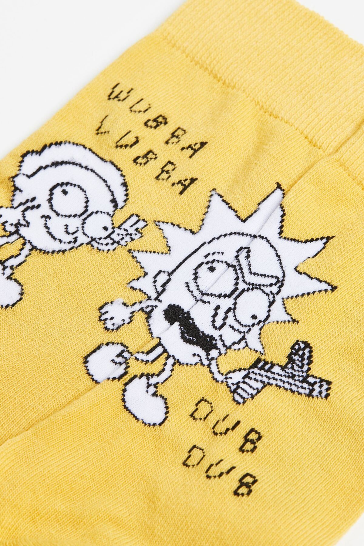 Happy Socks Rick and Morty Desenli Sarı Uzun Unisex Çorap