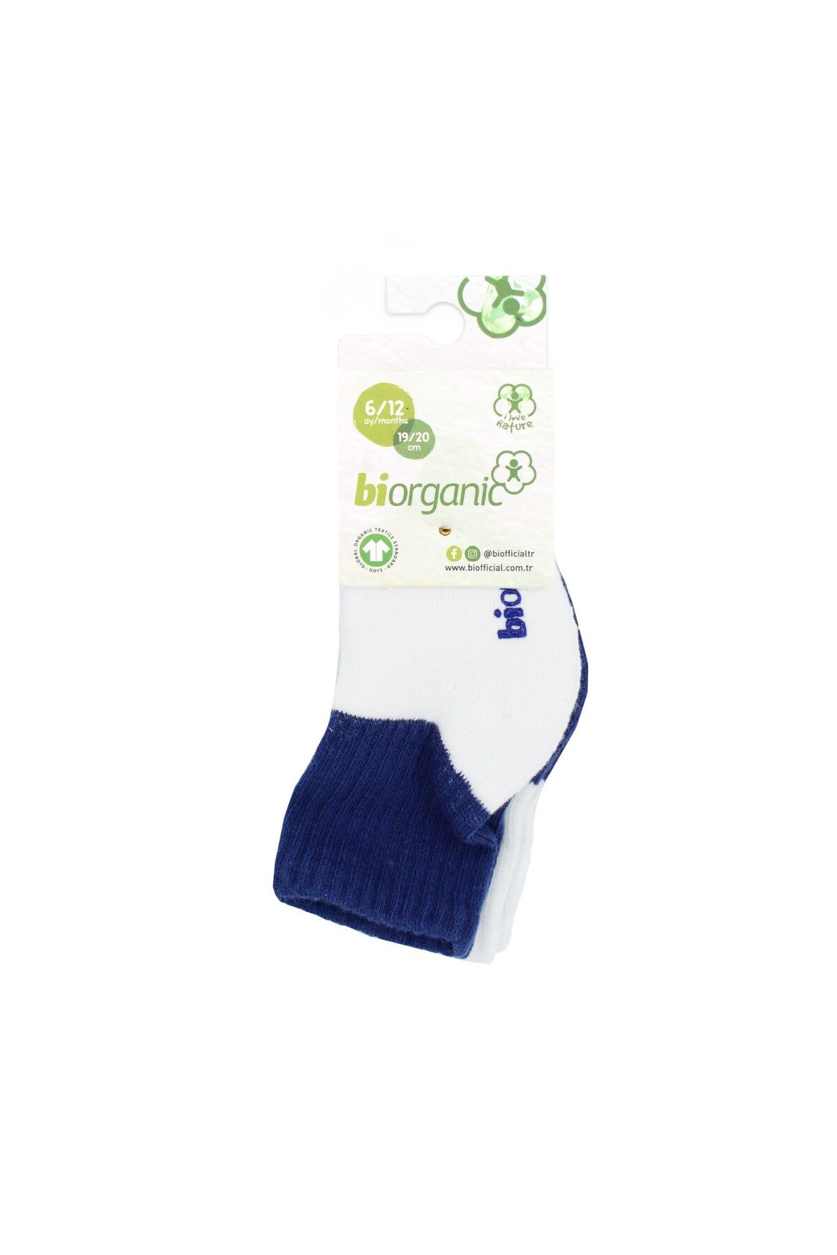 Biorganic Colurs 2'li Havlu Kaymaz Bebek Çorabı 68480