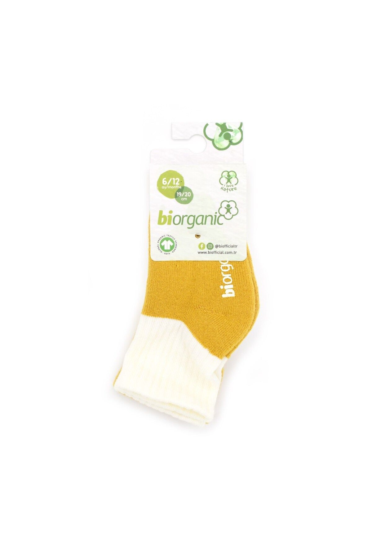 Biorganic Colurs 2'li Havlu Kaymaz Bebek Çorabı 68480