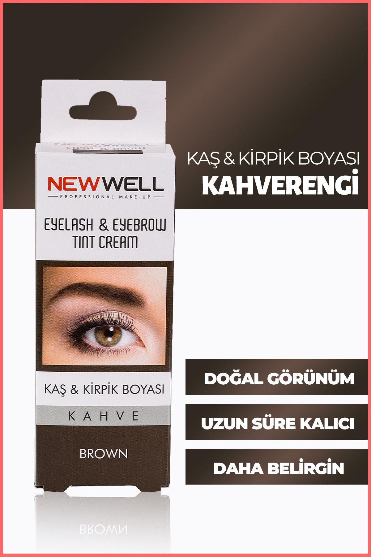 New Well Kaş & Kiprik Boyası - Kahverengi 8680923320922
