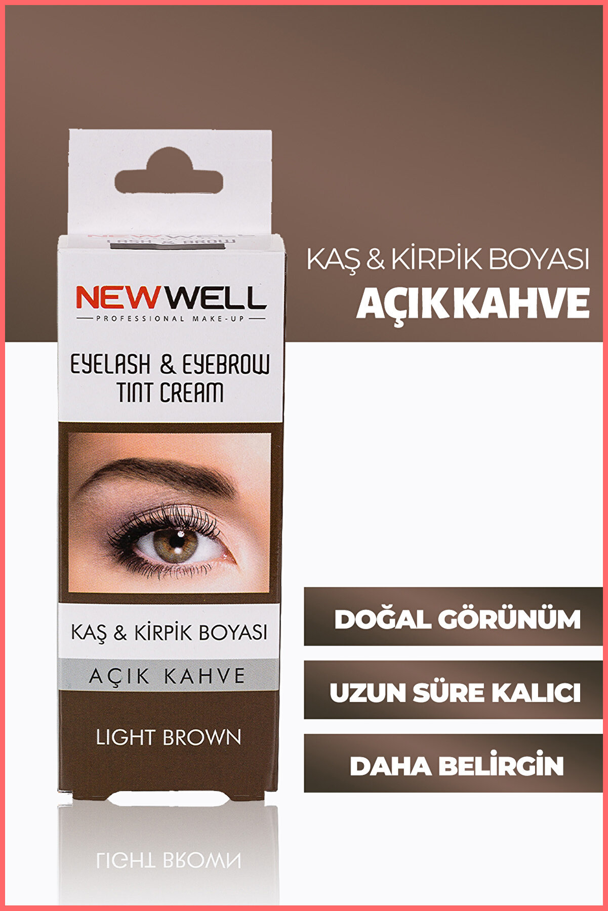 New Well Kaş & Kiprik Boyası - Açık kahve 8680923320939