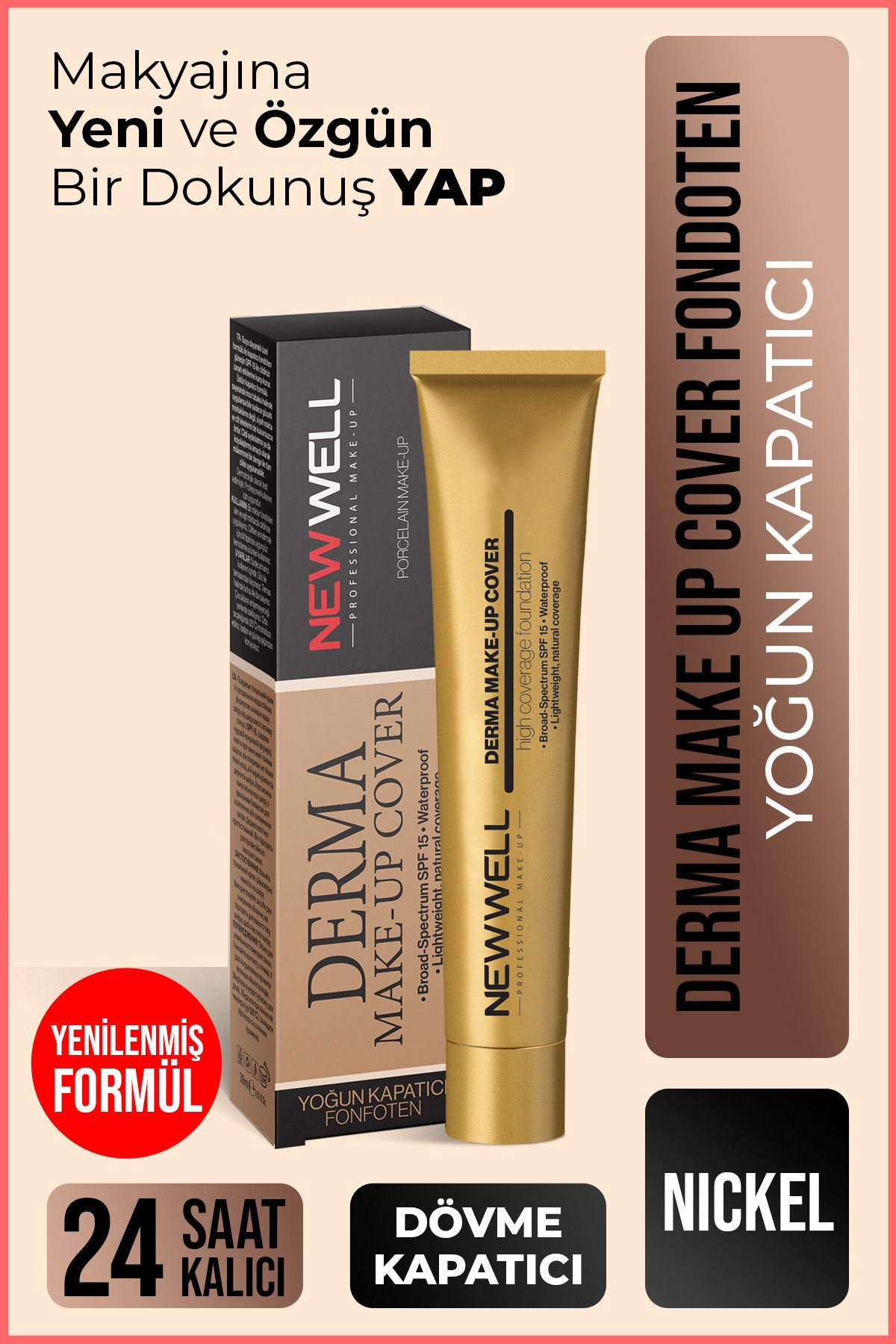 New Well Derma Makeup Cover Foundation Nickel