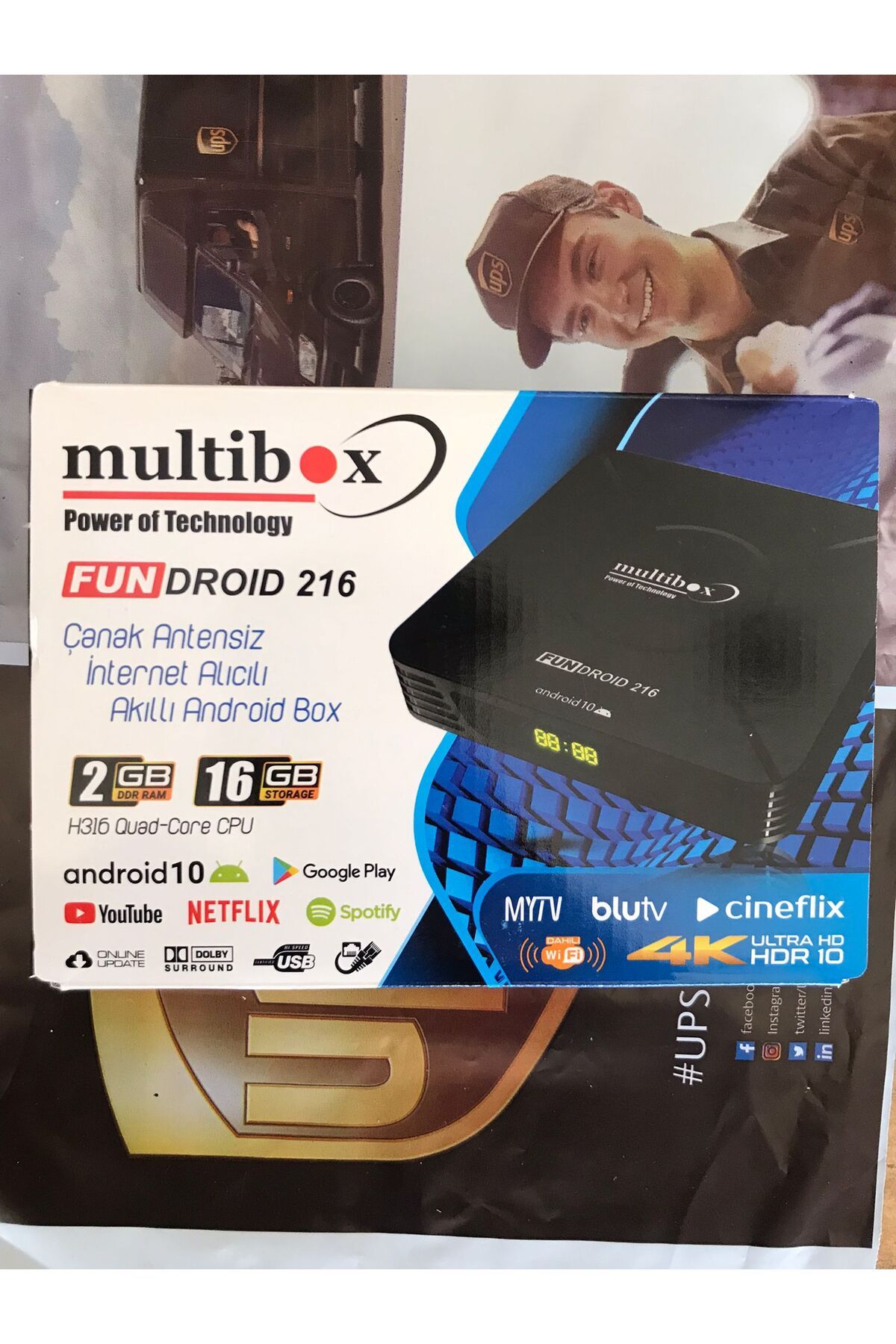 multibox Fundroid 216 Çanak Antensiz İnternet Alıcılı Akıllı Android Box
