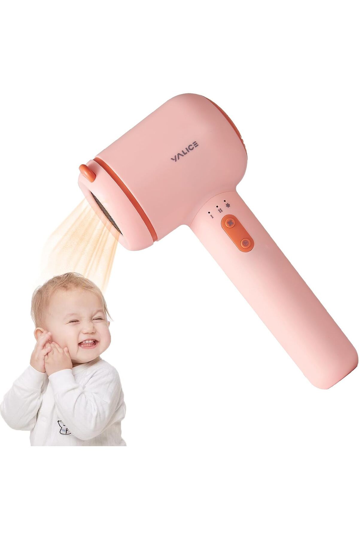 YALICE Bebek, Çocuk için Akülü Bebek Saç Kurutma Makinesi Mini Saç Fön Makinesi, ayı