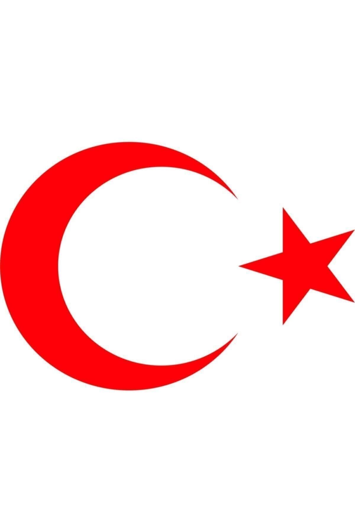 Oracal Türk Bayrağı Sticker Ay Yıldız Araba Oto Sticker 30 Cm X 22 Cm
