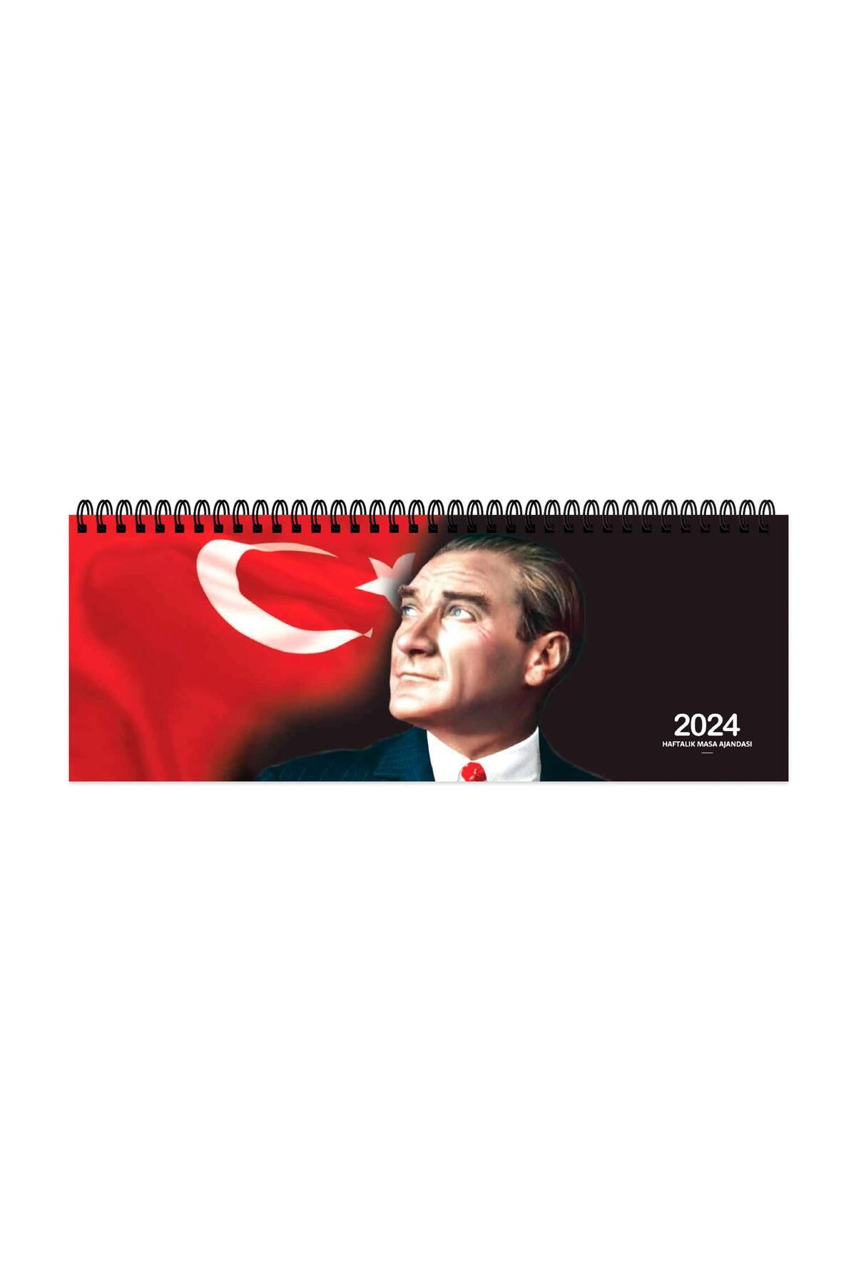 Keskin Color 2024 Haftalık Spiralli Masa Ajandası Atatürk AJ-65