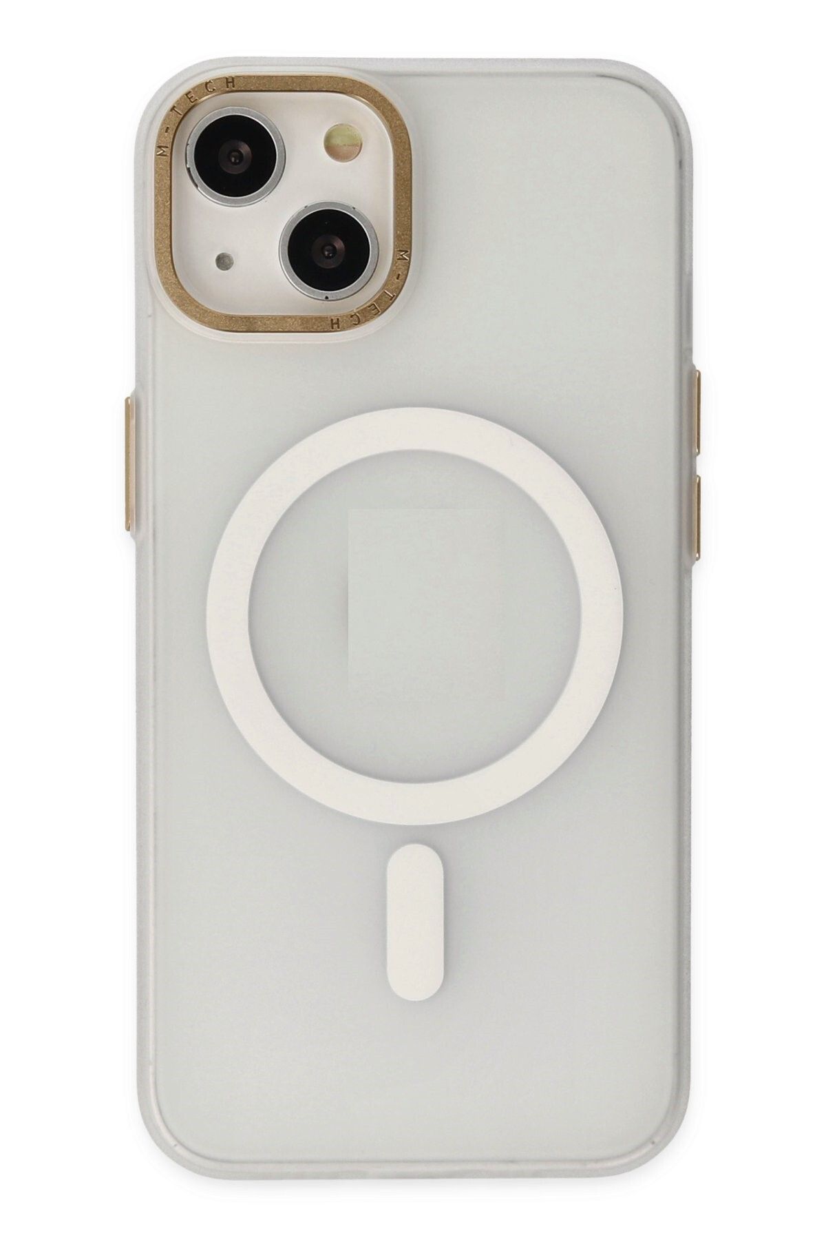 Posso Apple iPhone 15 Uyumlu Magsafe Özellikli Buzlu Renkli Tasarım Renkli Buton Çerçeveli Kılıf