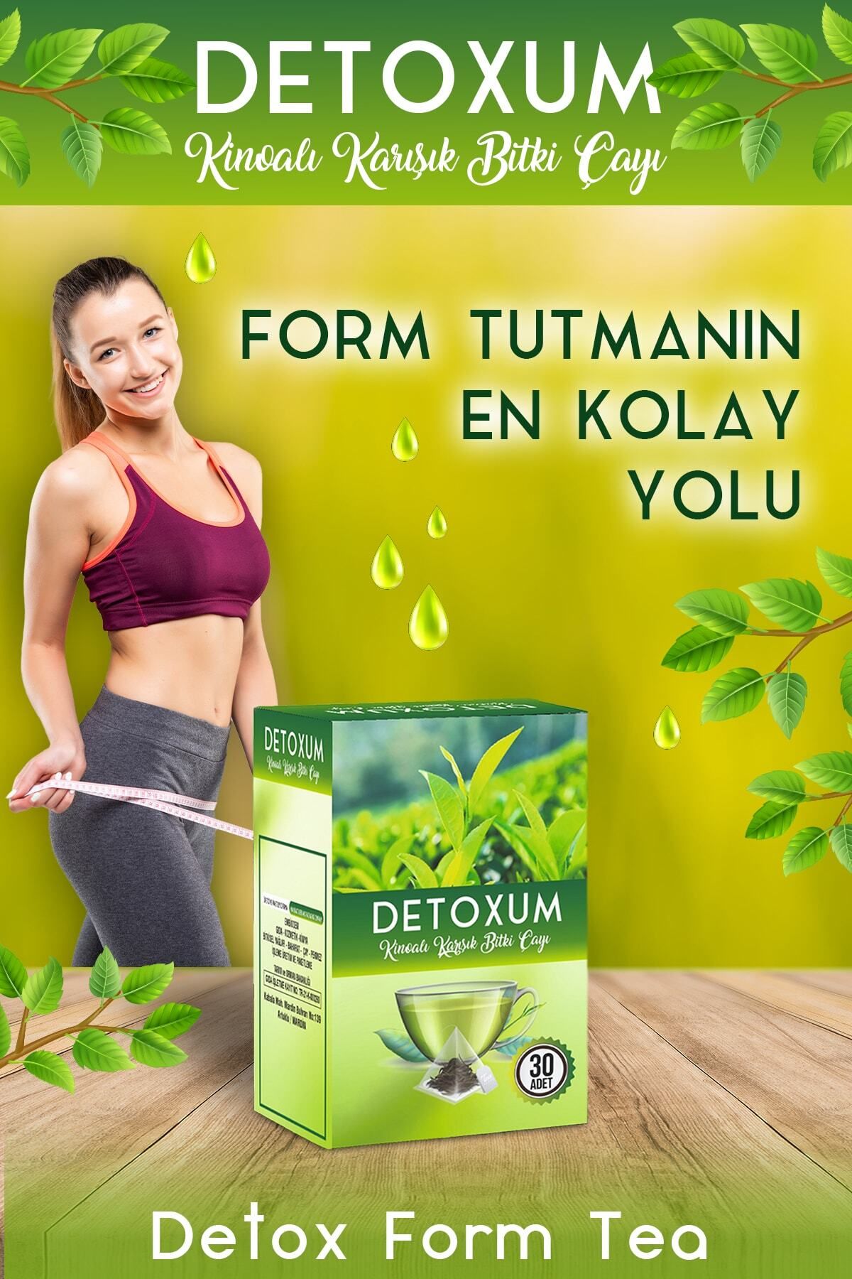 Detoxum Detox Çayı & Ya Yardımcı Özel Karışımlı Kinoa Çayı ( 30 Adet )