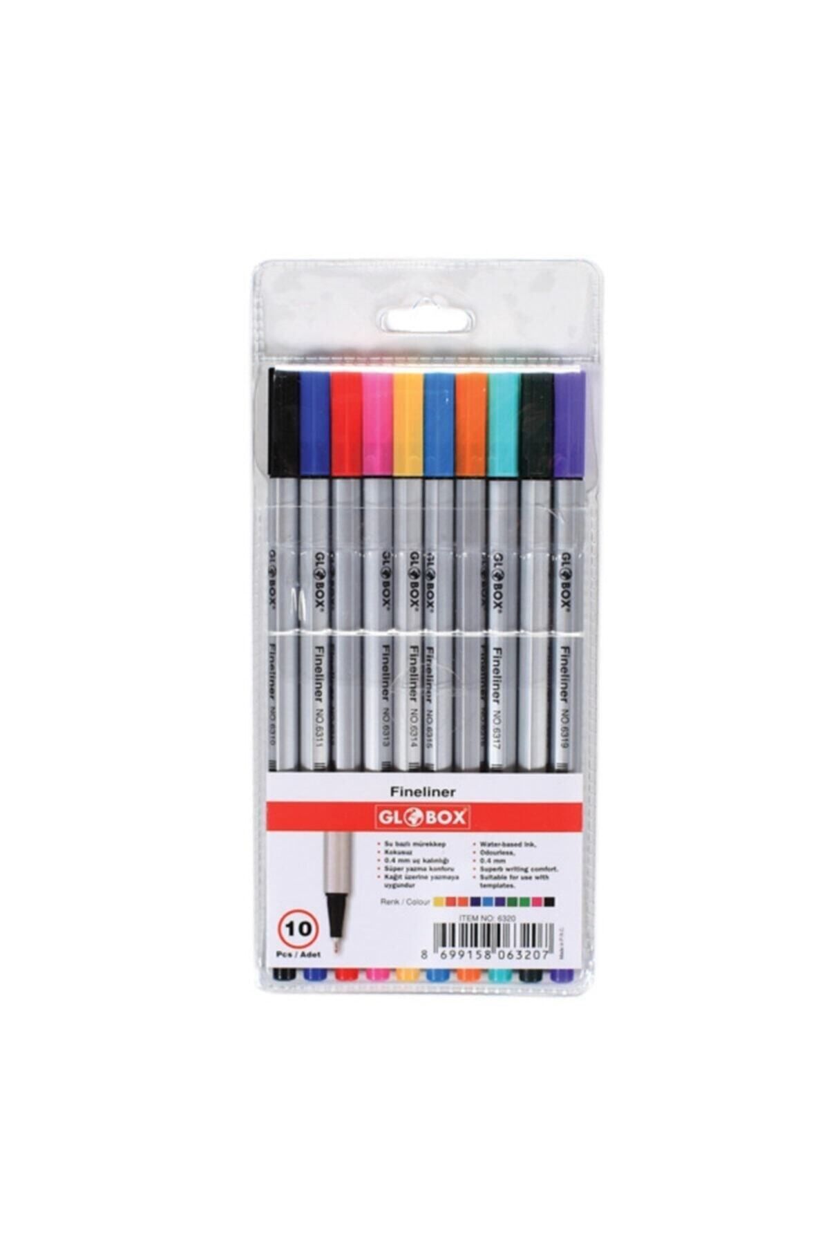 Globox Fineliner Kalem 10 Renk