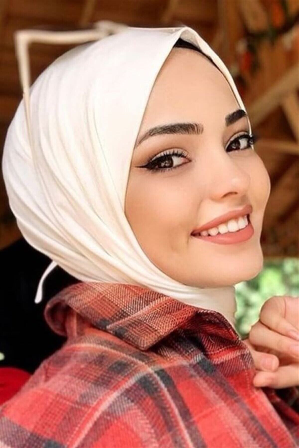 Organic Tesettür Penye Şal Hijap Modeli-ekru