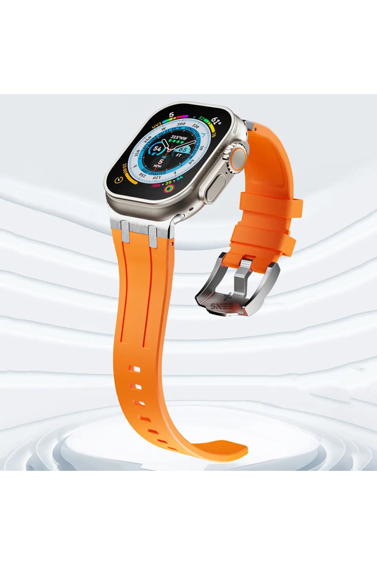Sneezy Apple Watch 42-44-45-49 mm  İle Uyumlu Everest Tasarım Silikon Kordon
