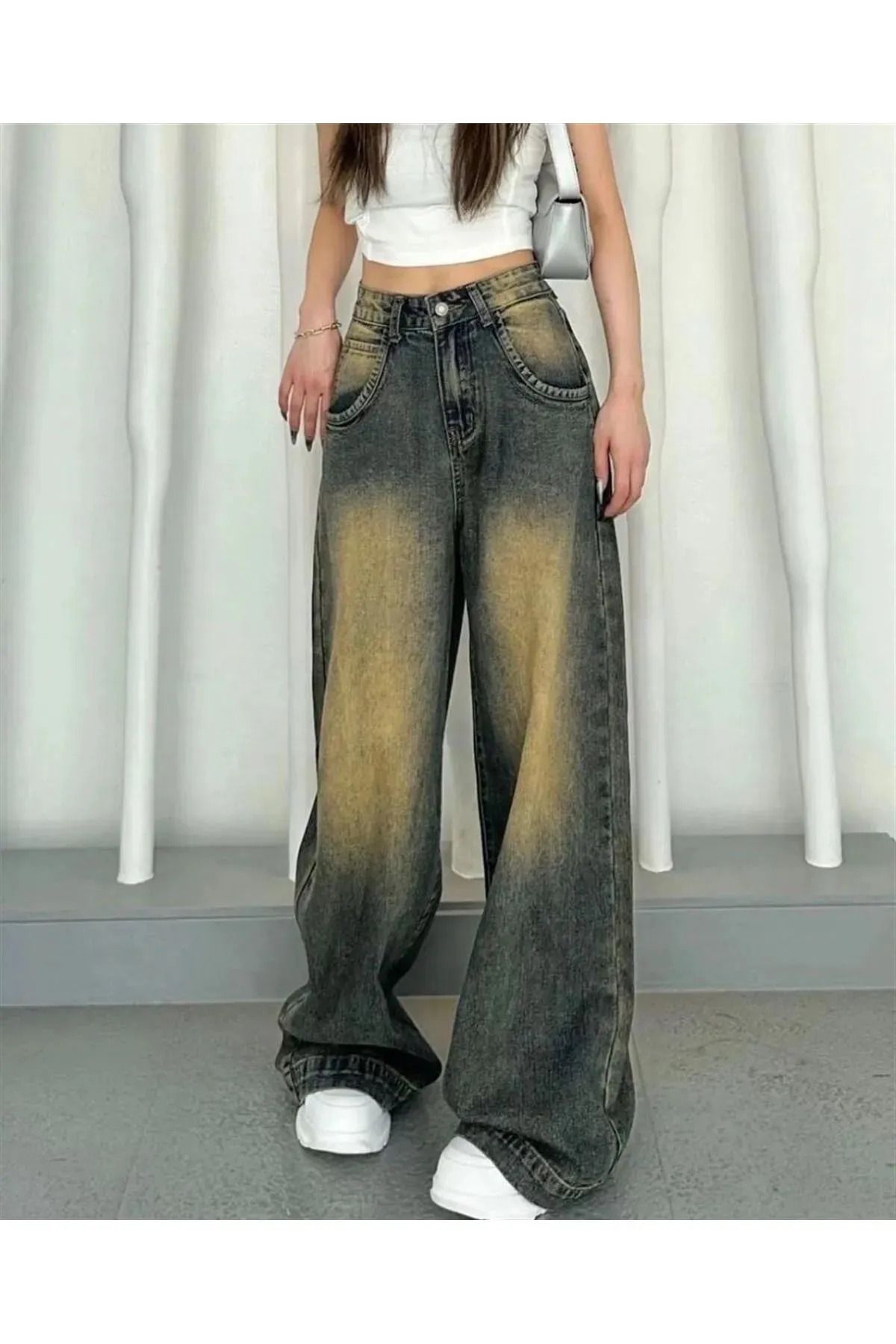 Gofeel Harajuku Tint Yıkamalı Bol Paça Baggy Streetwear Pantolon